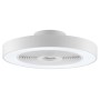 Weiße LED-Deckenleuchte Catania mit Ventilator, Ø 48,6 cm. Moderne Deckenlampe mit integriertem Lüfter.