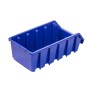 Blaue PROREGAL Sichtlagerbox aus Polypropylen, 2 Liter, für Aufbewahrungssysteme.