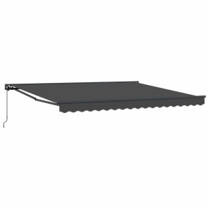 vidaXL Einziehbare Markise Anthrazit 400 x 300 cm Polyester und Metall 3330501