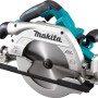 Makita DHS900Z Akku-Handkreissäge (85mm, Solo) in Silber und Türkis.