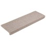 vidaXL Stufenmatten 15 Stk 65x21x4 cm Taupe Rechteckiger Rand 134573