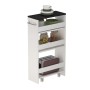 Vicco Rollregal Rivo in Weiß/Anthrazit (20x85 cm) mit 3 Fächern und Rollen, ideal für die Küche.