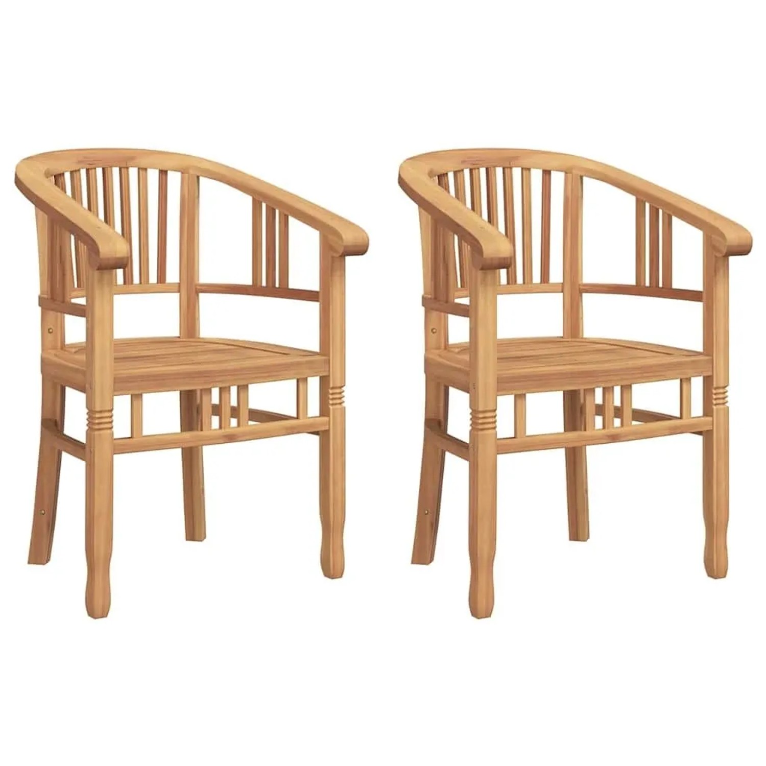 vidaXL Gartenstühle 2 Stk Braun 63 x 58 x 89 cm Teak-Massivholz 42008383 günstig online kaufen