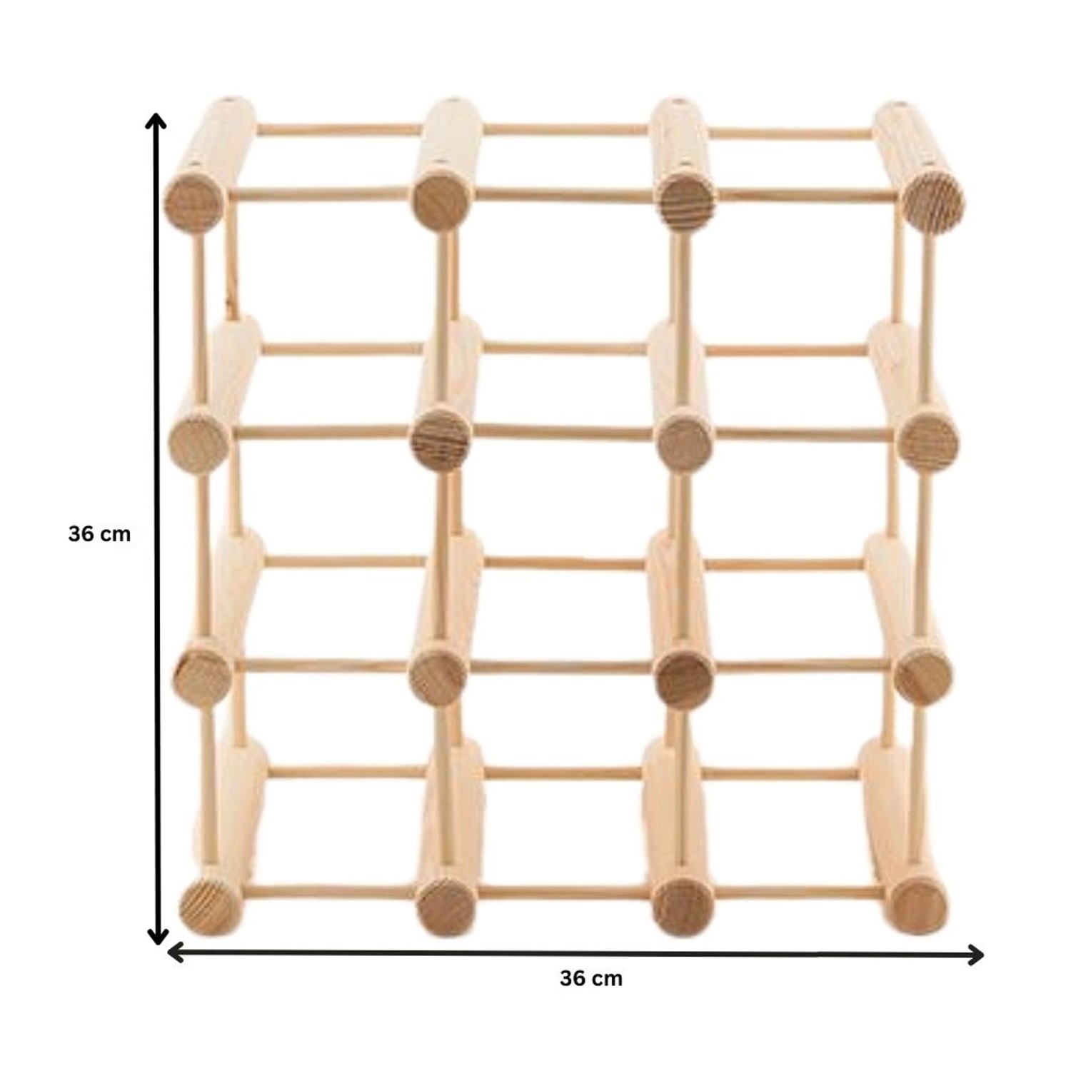 PROREGAL Weinregal Vinotega Mod aus Eiche, geölt, für 5x9 Flaschen (36x36x24cm).