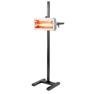 STAHLWERK Infrarot Lacktrockner IL-1200 ST, 1200 Watt, mit leuchtenden IR-Lampen auf schwarzem Stativ.
