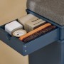 SoBuy Schuhbank Schmal mit Klappe Garderobenbank mit Sitzkissen Blau FSR82-K-B_6