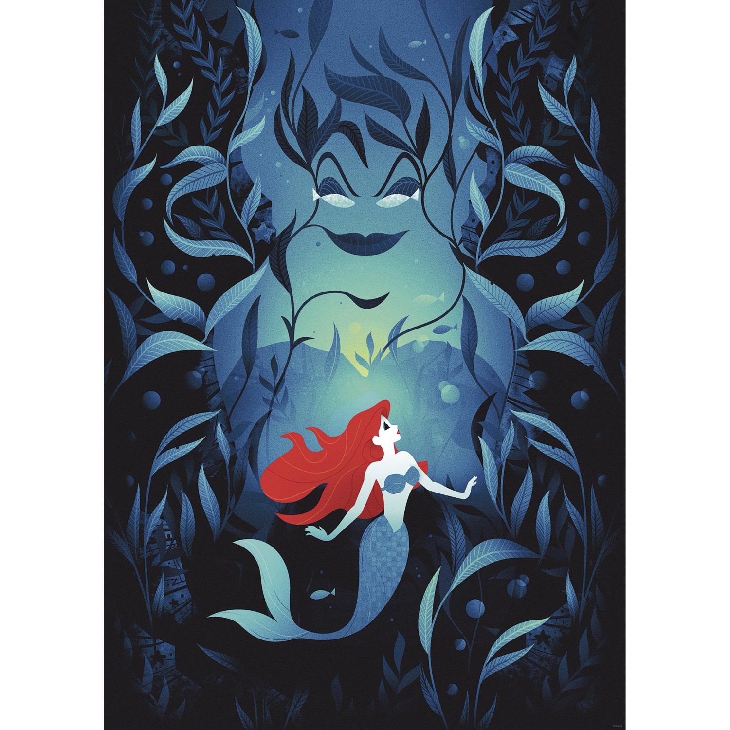 Komar Wandbild Disney Ariel Ursula 50 cm x 70 cm Blau günstig online kaufen