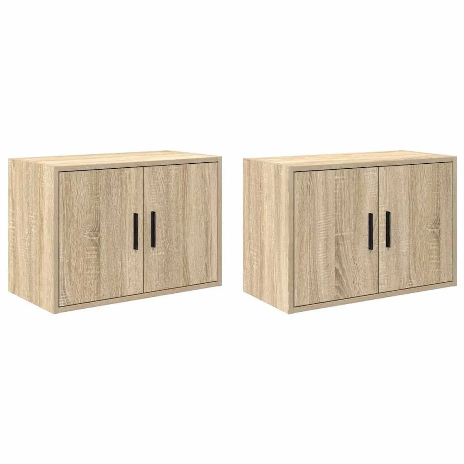 vidaXL Garagen-Wandschränke 2 Stk Sonoma-Eiche Holzwerkstoff 860648
