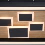 Moderne LED-Deckenleuchte Eliza von Paul Neuhaus, Holzoptik, 48x48 cm, für Wohnräume.