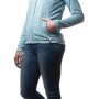 Damen Strickfleece Jacke in Cyanblau, Größe M, geeignet für Arbeitskleidung.