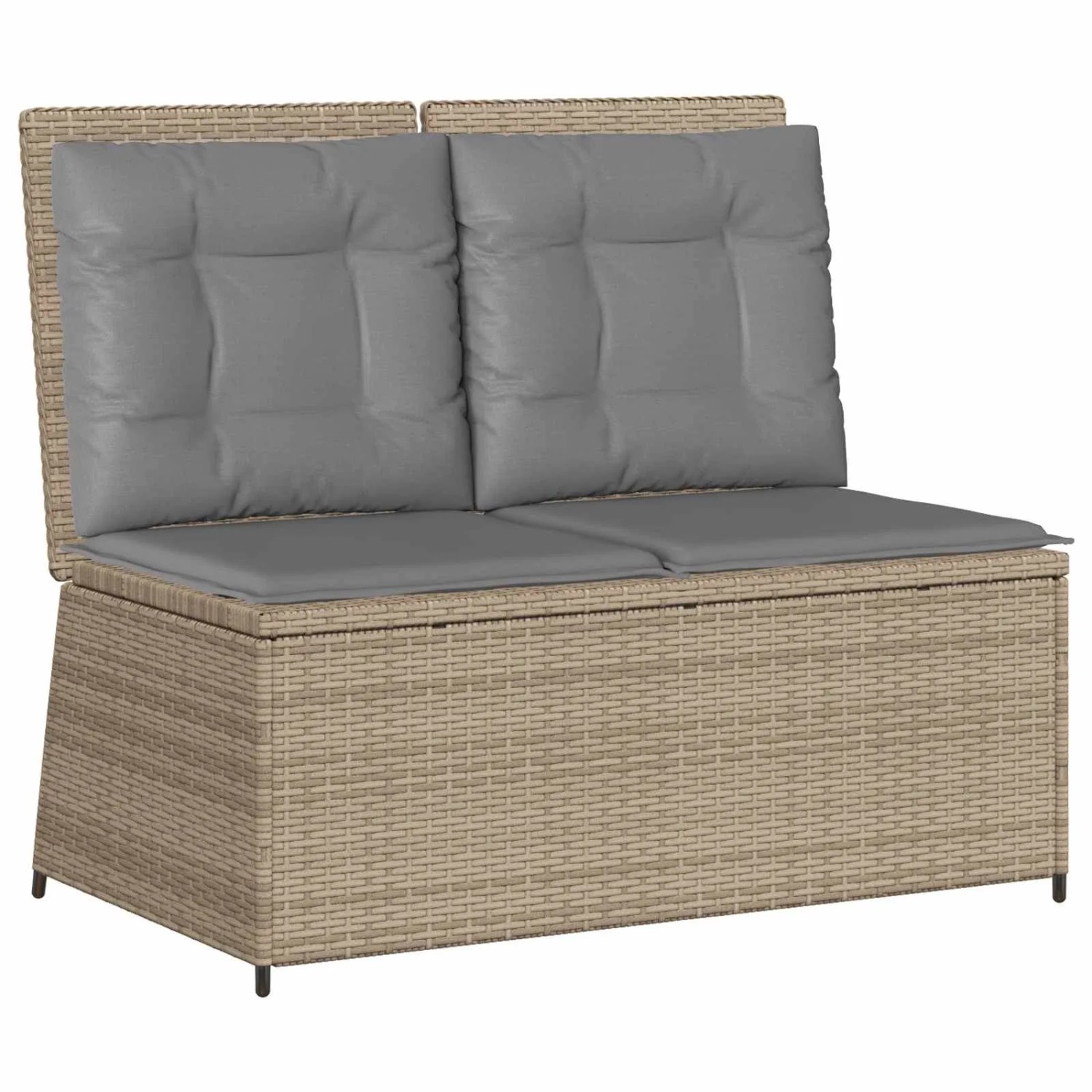 Furnicato Gartenbank Beige Poly Rattan