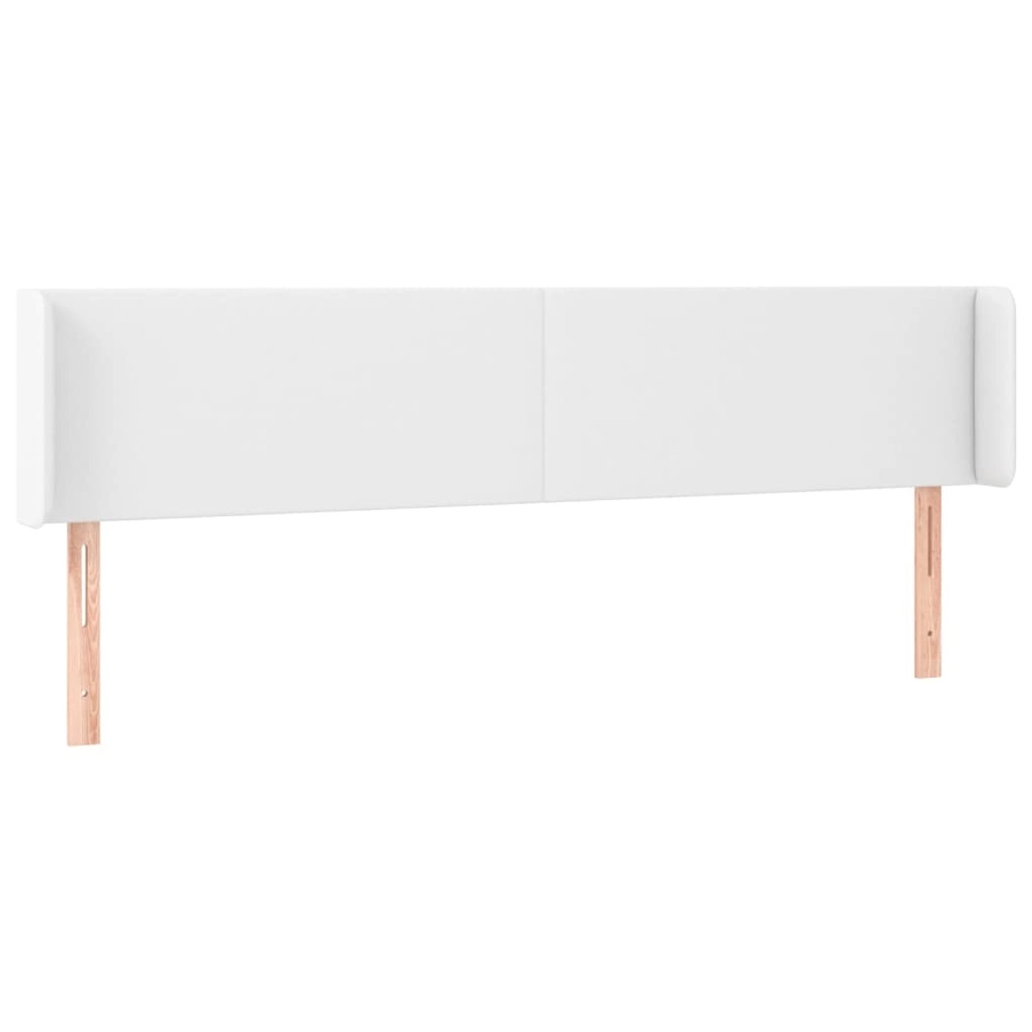 vidaXL LED Kopfteil Weiß 203x16x78/88 cm Kunstleder 3123065