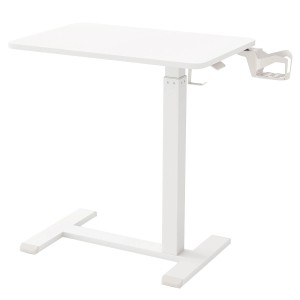 Costway Pflegetisch mit Rollen Betttisch Krankentisch Weiß