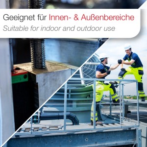 Edelstahl Gewindestange M8x500mm mit Vollgewinde, im Einsatz und bei Montagearbeiten. Für Innen- & Außenbereiche.