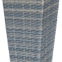 Hohe Pflanzsäule Wave, 60 cm, aus Polyrattan in Flechtoptik für Innen- und Außenbereich.
