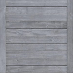 Graues Sichtschutzzaun Element Neo Design, 179x179 cm, aus FSC®-zertifiziertem Holz.