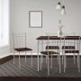 ML-Design Essgruppe, 5-teilig, Eiche Dunkel, Esstisch mit 4 Stühlen, Metallgestell.