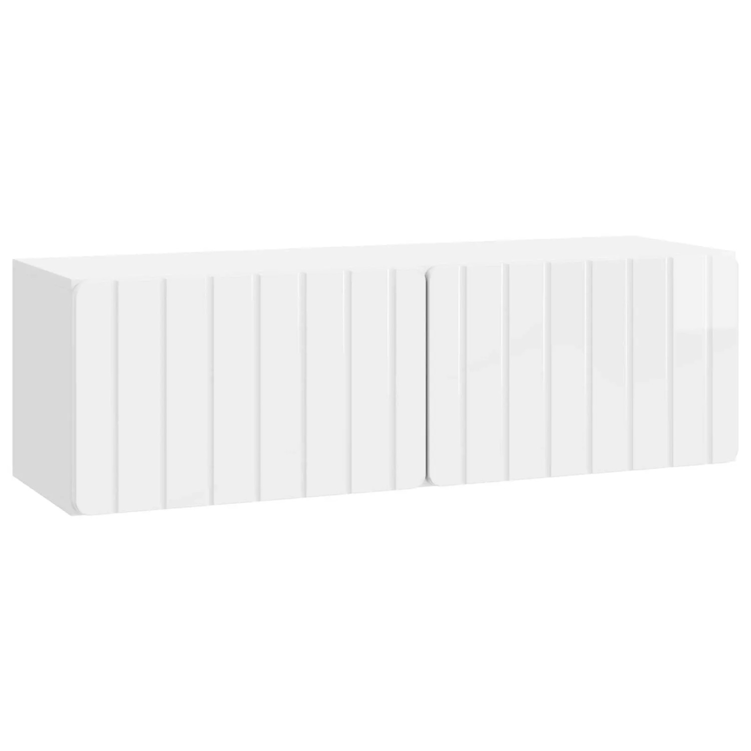 vidaXL Wandmontierter TV-Schrank Hochglanz Weiß 98 x 31 x 30 cm 898389