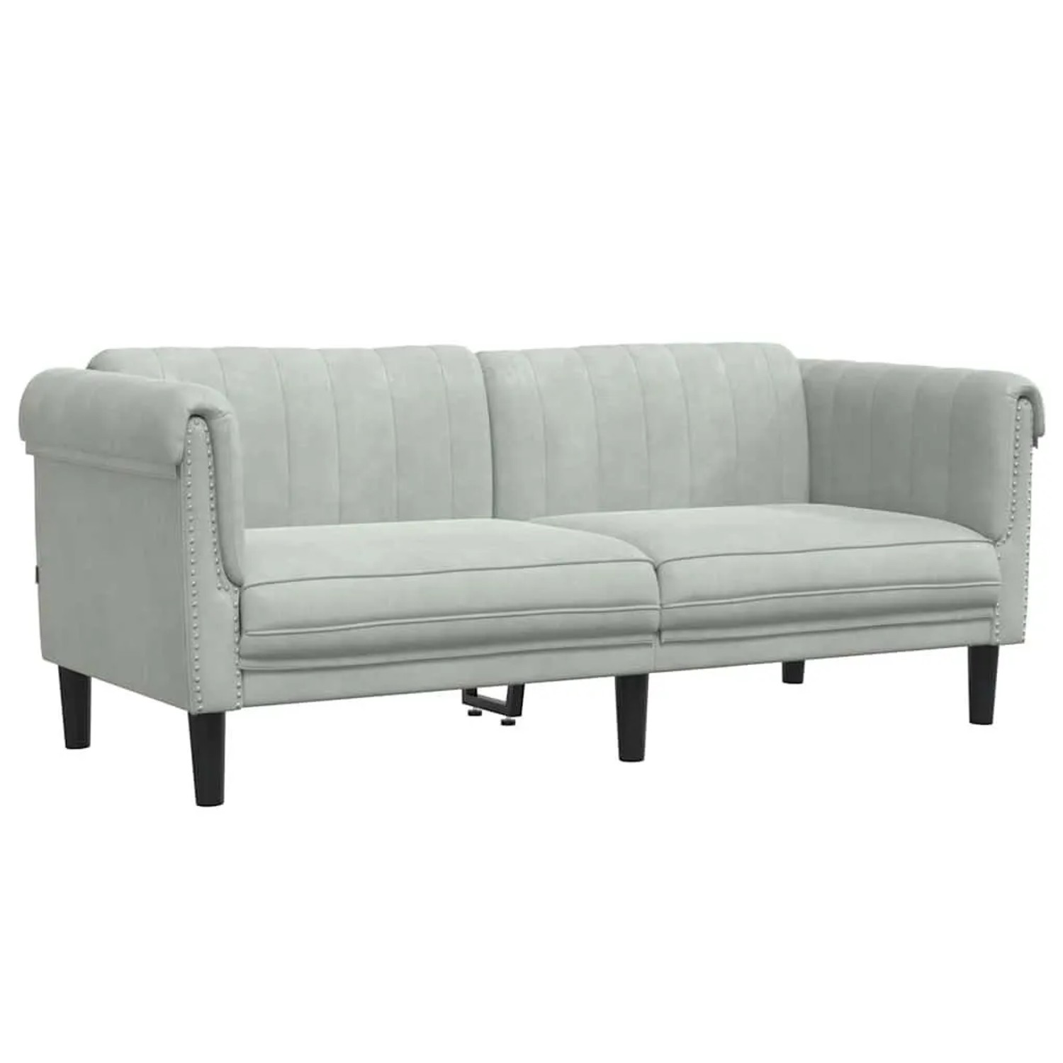vidaXL Sofa 2-Sitzer Hellgrau Samt 372575