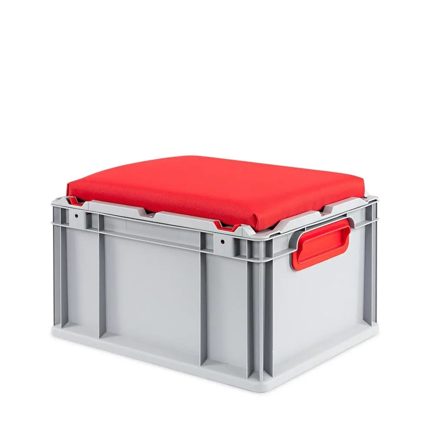 Eurobox NextGen Seat Box Rot HxBxT 26,5 x 30 x 40 cm 20 Liter Griffe Geschlossen Eurobehälter Sitzbox Transportbox