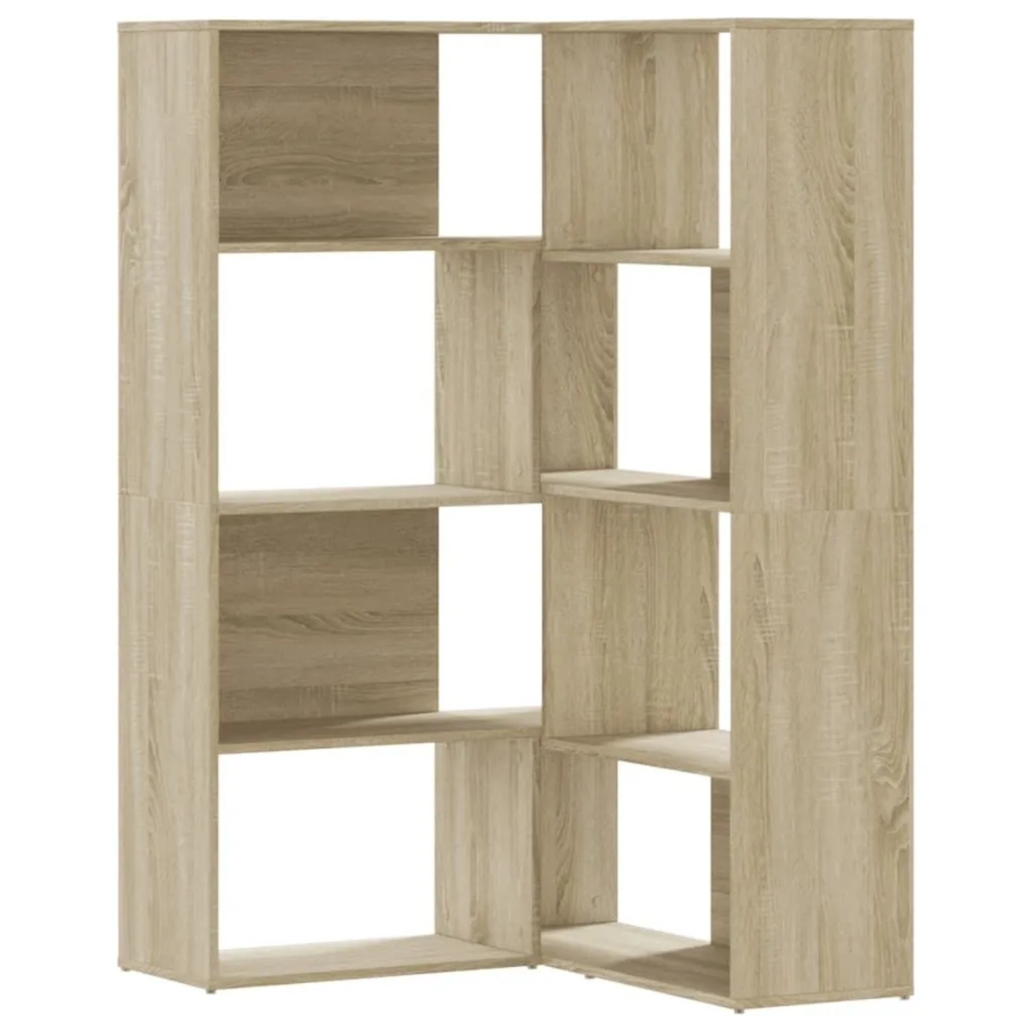 vidaXL Eck-Bücherregal 4 Etagen Sonoma Eiche 85x85x140cm Holzwerkstoff 3307 günstig online kaufen