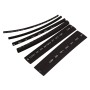 Schwarzes Schrumpfschlauch-Set, 100 Stück, verschiedene Größen für Elektroinstallation.