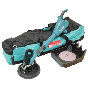 Makita Akku-Langhalsschleifer DSL801ZU ohne Akku mit Zubehör und Tasche.