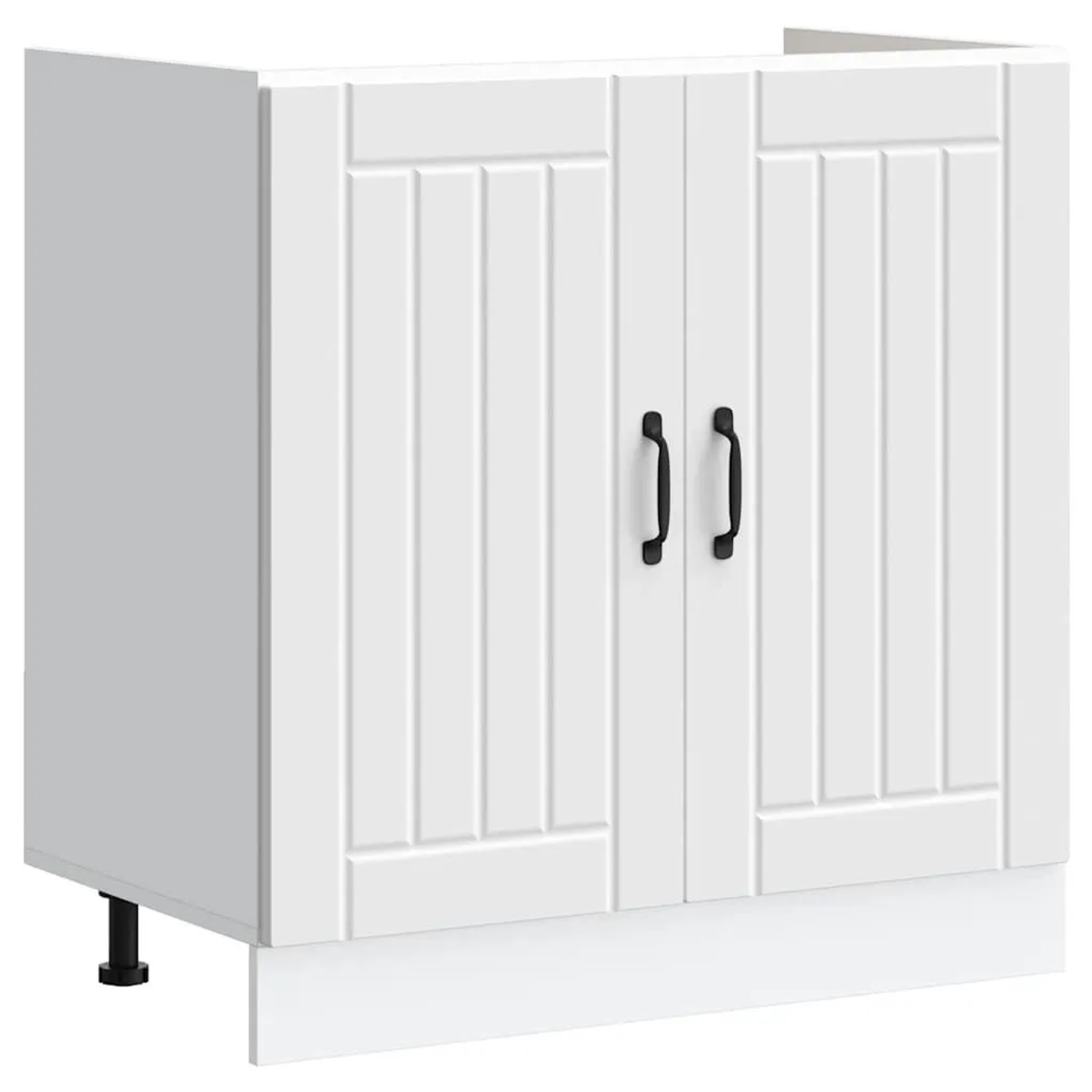 vidaXL Spülenunterschrank Lucca Weiß Holzwerkstoff 853687 günstig online kaufen