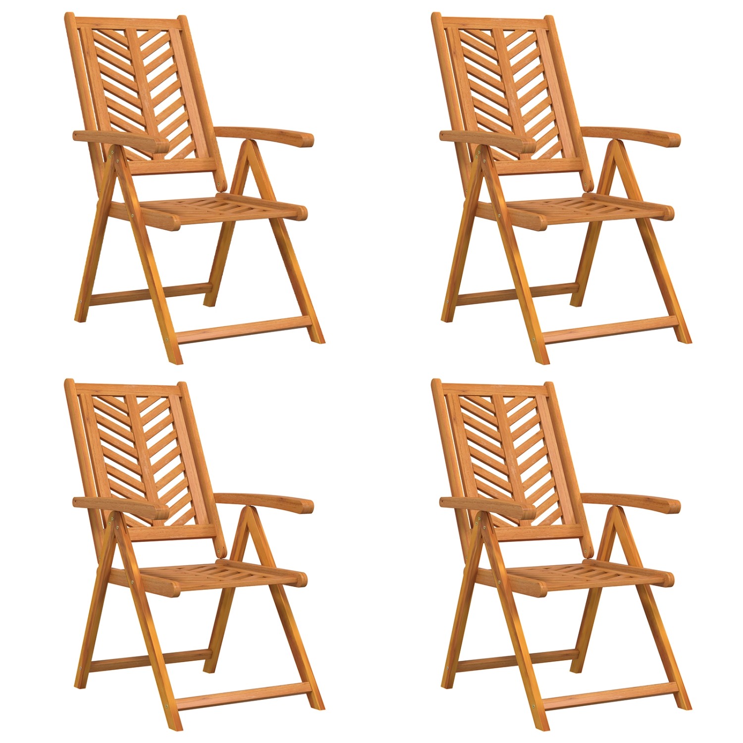 vidaXL Gartenstühle 4 Stk Verstellbar Massivholz Akazie 3154134 günstig online kaufen