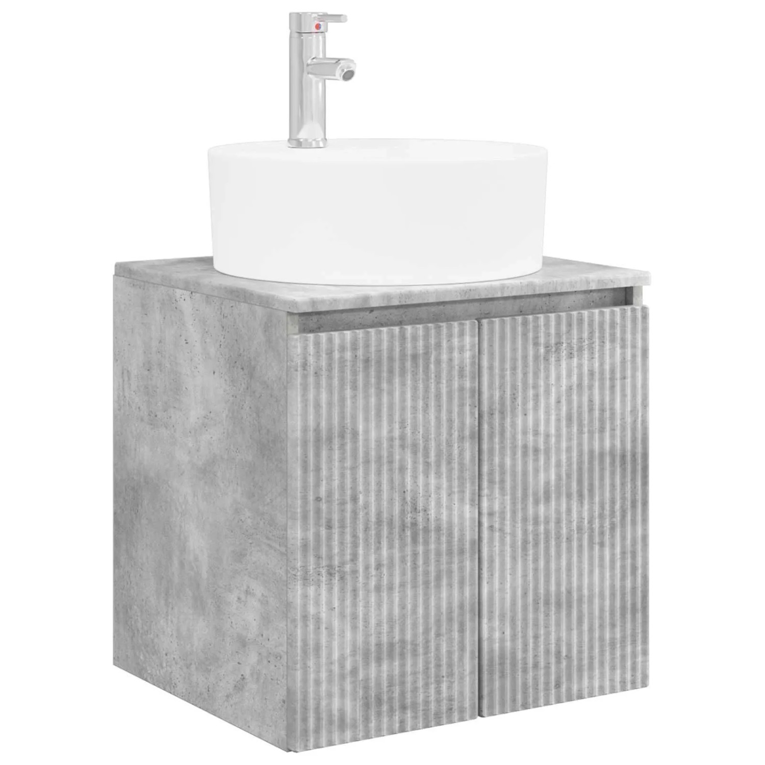 vidaXL Wandmontierte Waschtisch Betongrau 49,5 x 44,5 x 65 cm 890435