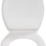 Weißer Wenko Premium WC-Sitz Ottana mit Absenkautomatik und Edelstahl-Befestigung.