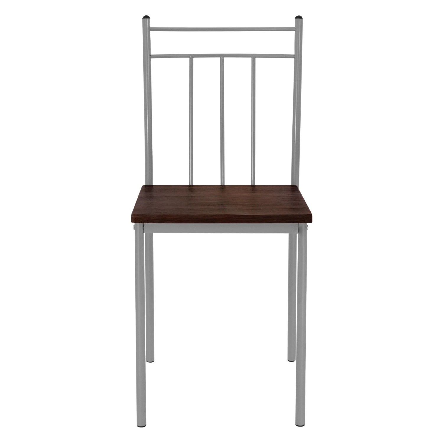 ML-Design Stuhl der Essgruppe, Eiche Dunkel, Metallgestell, für 4 Personen.