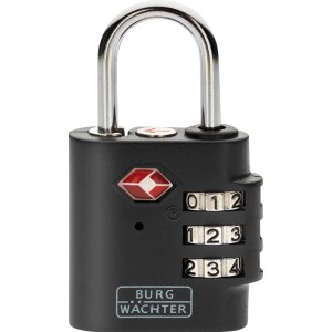 Burg Wächter Zahlenschloss 77 30 SB, Vorhängeschloss mit 3 Zahlenrollen für Reisegepäck.