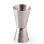 Glänzender Edelstahl Jigger Cocktail Messbecher 20/40 ml für präzise Dosierung von Zutaten.