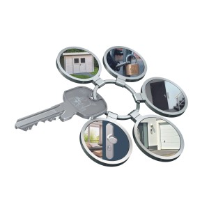 Basi Halbzylinder: Schlüssel mit Anwendungsbeispielen für Garagentor, Vorhangschloss, Tür und Schaltschrank.