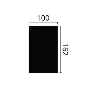Abbildung der Maße des weißen NOEL & MARQUET NMC WB2 WALLSTYL Sockel-Sets (16,2x3,5x10cm) für Türumrandungen.