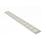 Weißes Aluminium Lüftungsgitter, 60x200mm, Stegblech für optimale Belüftung.