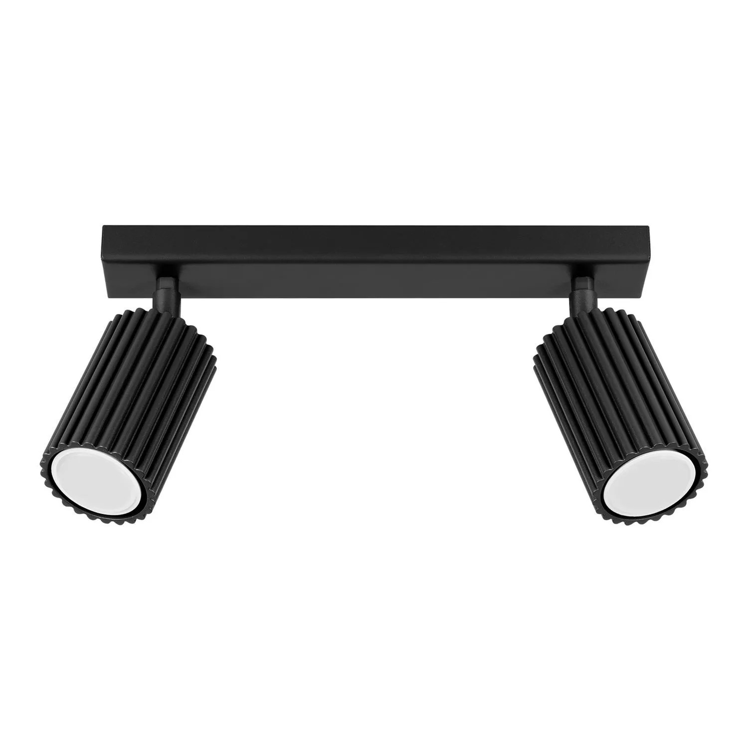 Licht-Erlebnisse Deckenleuchte Schwarz 2-Flammig GU10 Schwenkbar 30 CM Breit Klein Aluminium Modern