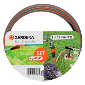 Gardena Profi-System Anschlussgarnitur für Sprinklersysteme und Pipeline, Komplett-Set mit Schlauch.
