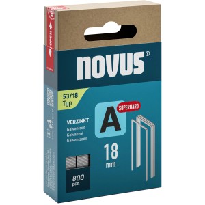 Novus Feindrahtklammern A 53, 18mm, 800 Stück, superhart, verzinkt.