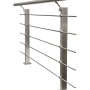 Treba Geländer-Set CB2 zur Bodenmontage, 150 cm, Aluminium eloxiert.
