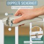 ib style Türschutzgitter Berrin 58-185cm Treppenschutzgitter für Kinder und Haustiere Ohne Bohren Weiß 157-165 cm_5