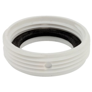 Weißer Kirchhoff Reduzierring für Siphon, 47,8 mm auf 39 mm, zur Anpassung von Spülen-Siphons.