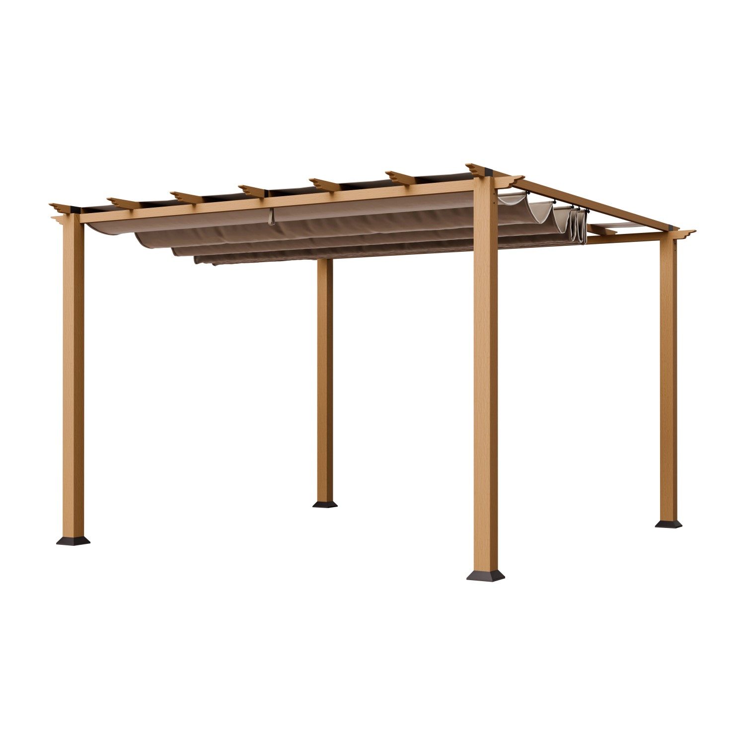 Paragon Outdoor Pergola Florida Aluminium/Textil 350 cm x 350 cm x 2350 cm Natur