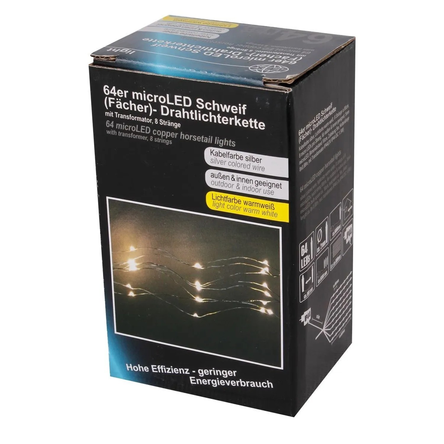 Lex 64er Micro LED Schweif Drahtlichterkette Außen & Innen Lichterkette IP4 günstig online kaufen