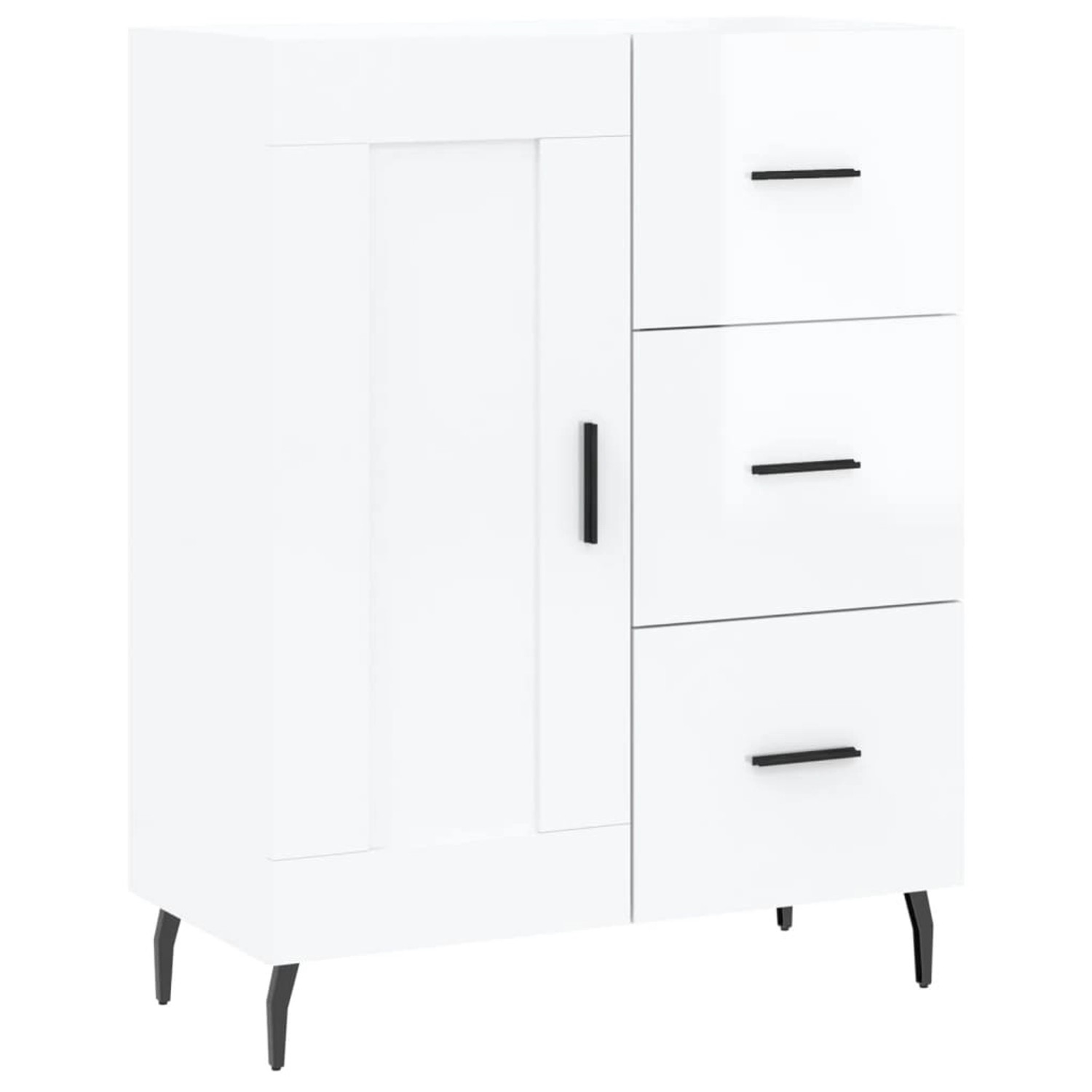 vidaXL Sideboard Hochglanz-Weiß 69,5x34x90 cm Holzwerkstoff 830278 günstig online kaufen