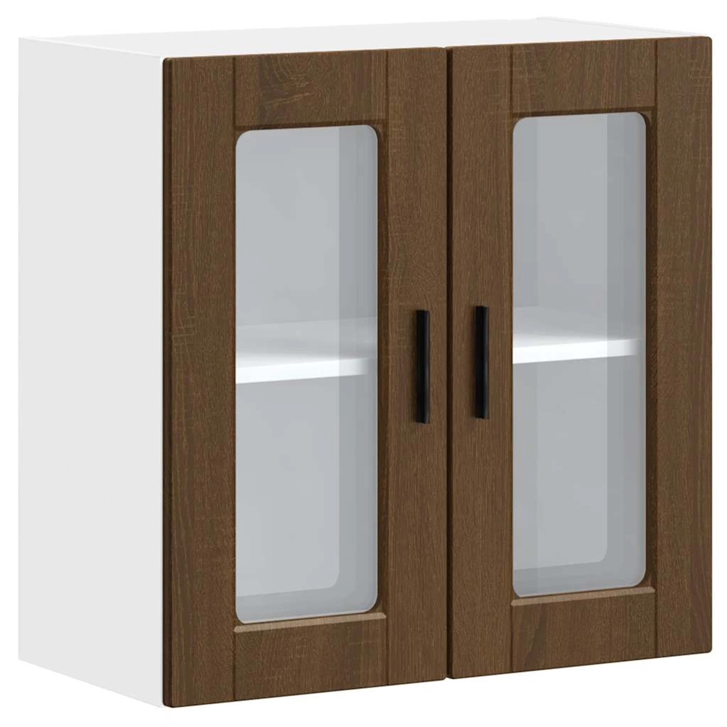 vidaXL Küchen-Hängeschrank mit Glastür Porto Braun Eichen-Optik 854154 günstig online kaufen