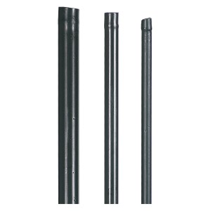 Drei dunkelgrüne Peacock Rankstäbe aus Stahlblech, 150 cm lang, für Rankhilfen im Garten.