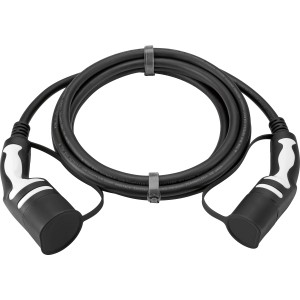 Typ 2 Ladekabel für Elektroautos, 5 m, mit Stecker und Kabelbinder.