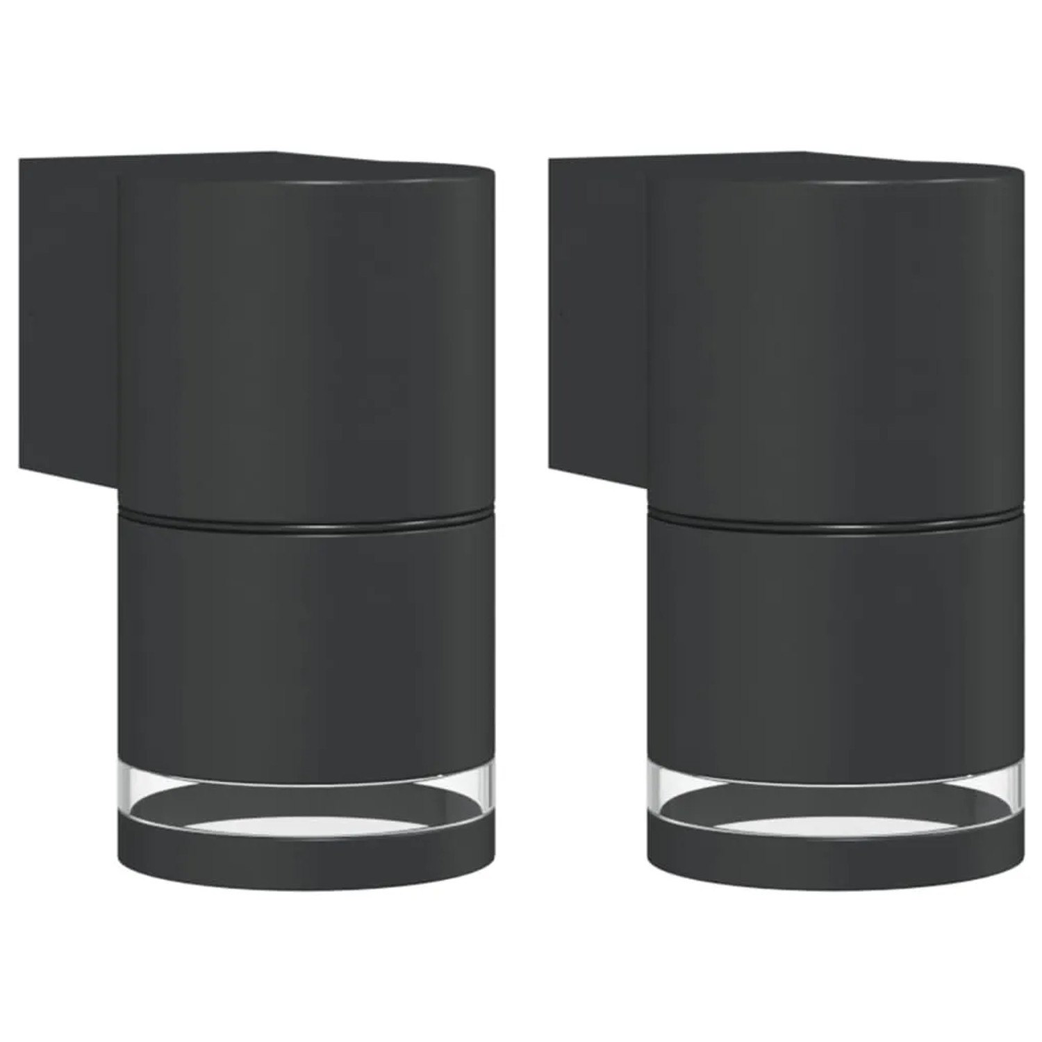 vidaXL Außenwandleuchten 2 Stk Schwarz Aluminiumdruckguss 4006321